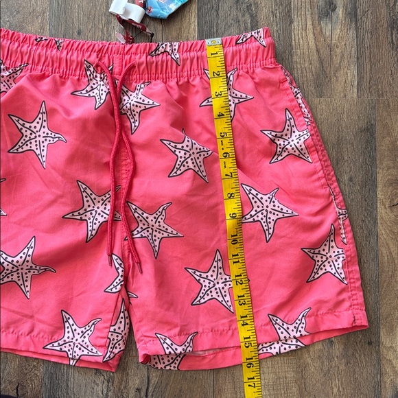 Inbox Pink Starfish Swim Trunks Large New With Tags - Picture 3 of 7